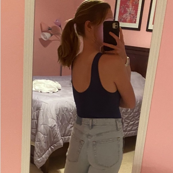 Abercrombie & Fitch Dark Teal Seamless Vneck Bodysuit - Picture 7 of 8